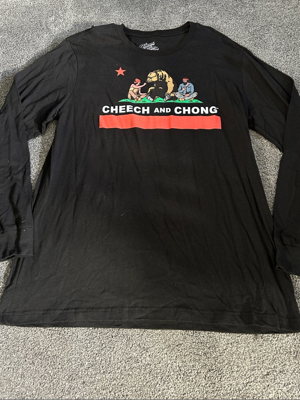 Black Graphic Long-Sleeve Shirt